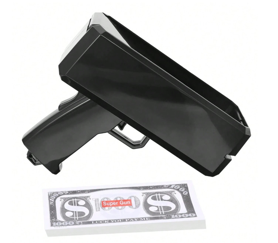 SHEIN CZARNY PISTOLET NA SZTUCZNE BANKNOTY S07