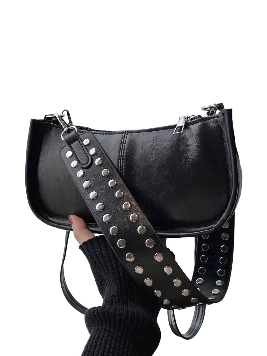 SHEIN CZARNA TOREBKA IMITACJA SKÓRY S07__23X8,5X11,5CM