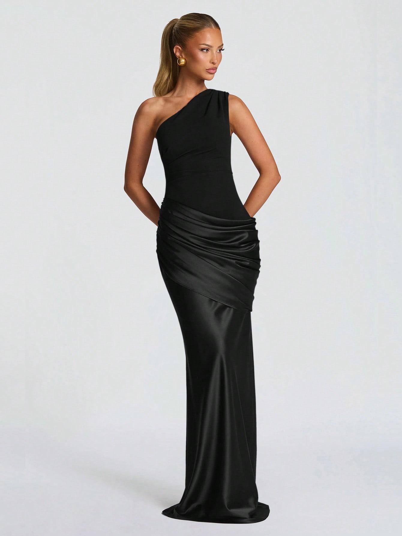 SHEIN CZARNA MAXI SUKIENKA S06__XXS