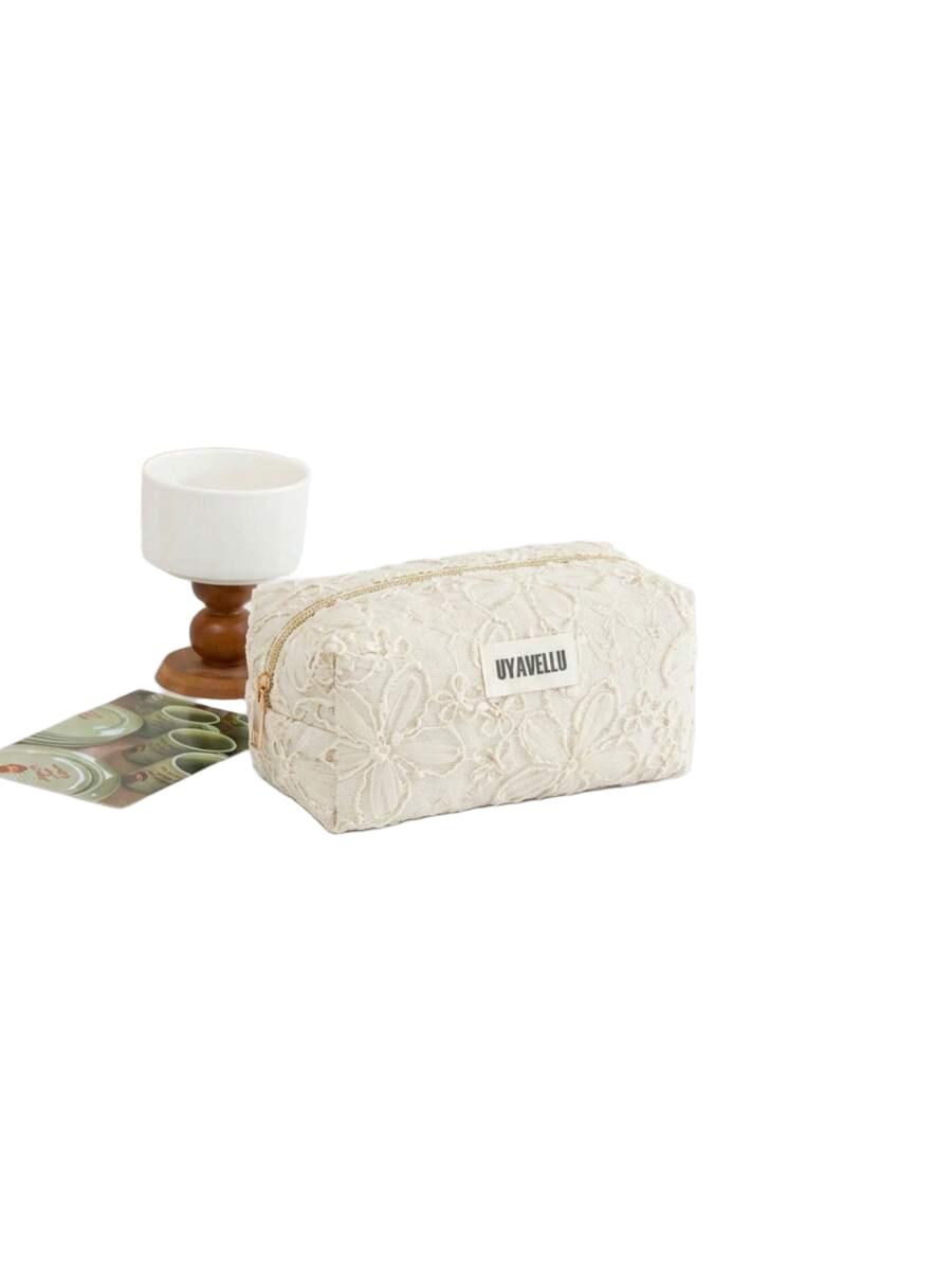 SHEIN BEŻOWA KOSMETYCZKA TEKSTURA S07__20X6X13