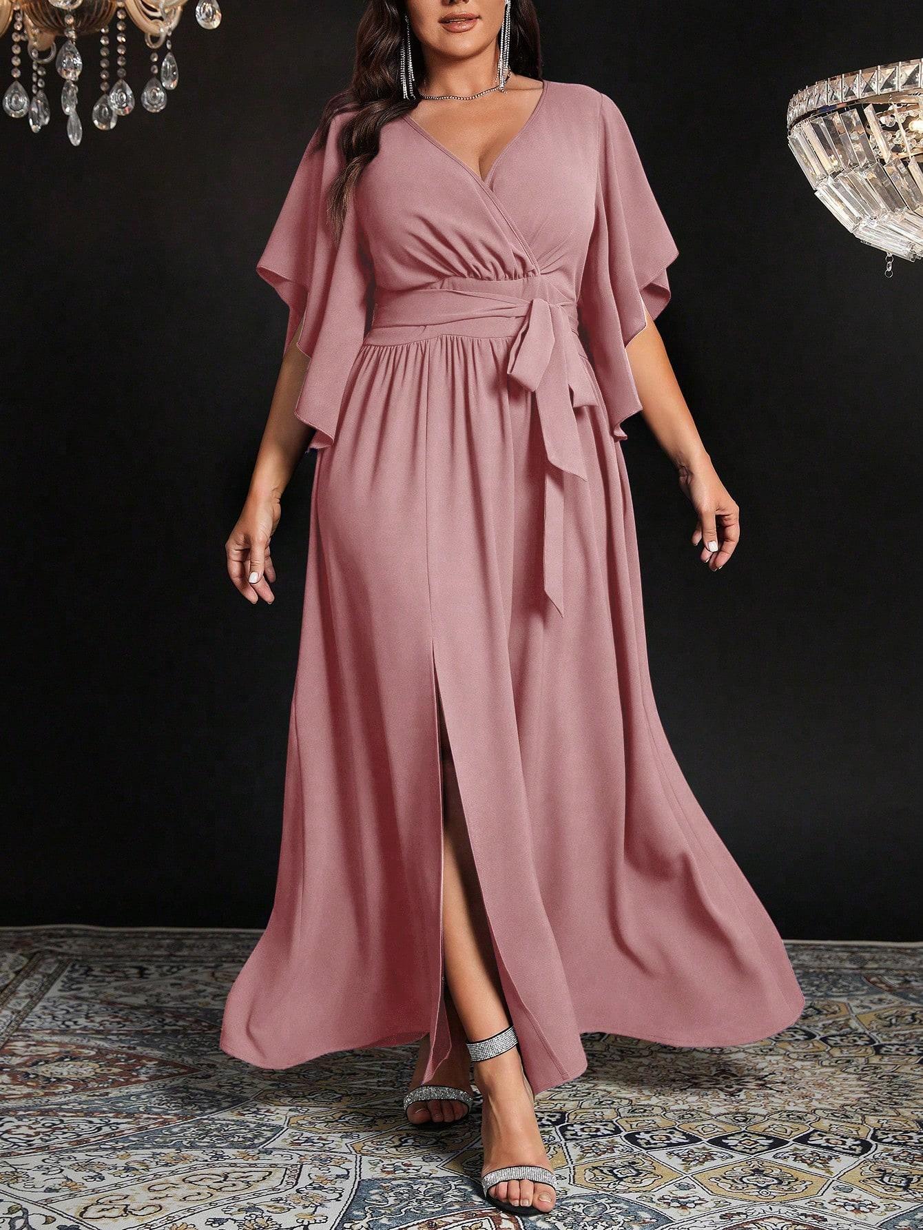 SHEIN RÓŻOWA MAXI SUKIENKA S06__48