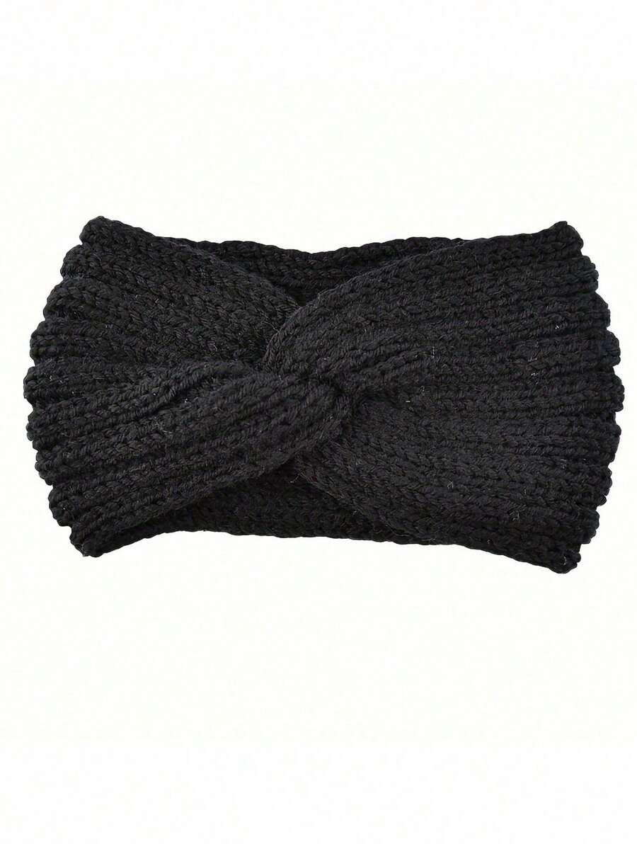 SHEIN CZARNA OPASKA NA GŁOWĘ 3-PACK W01__11X21CM