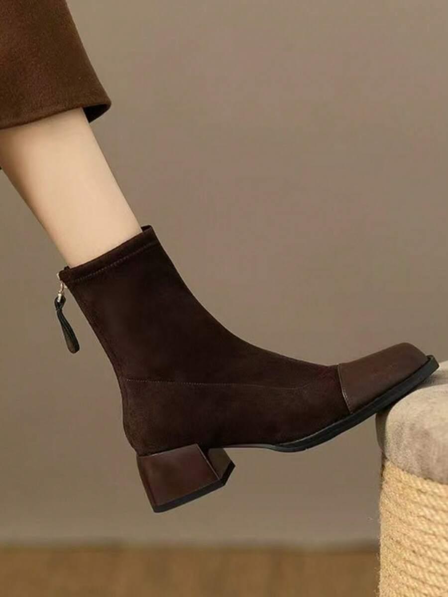 SHEIN BRĄZOWE BOTKI ZAMEK W01__36,5
