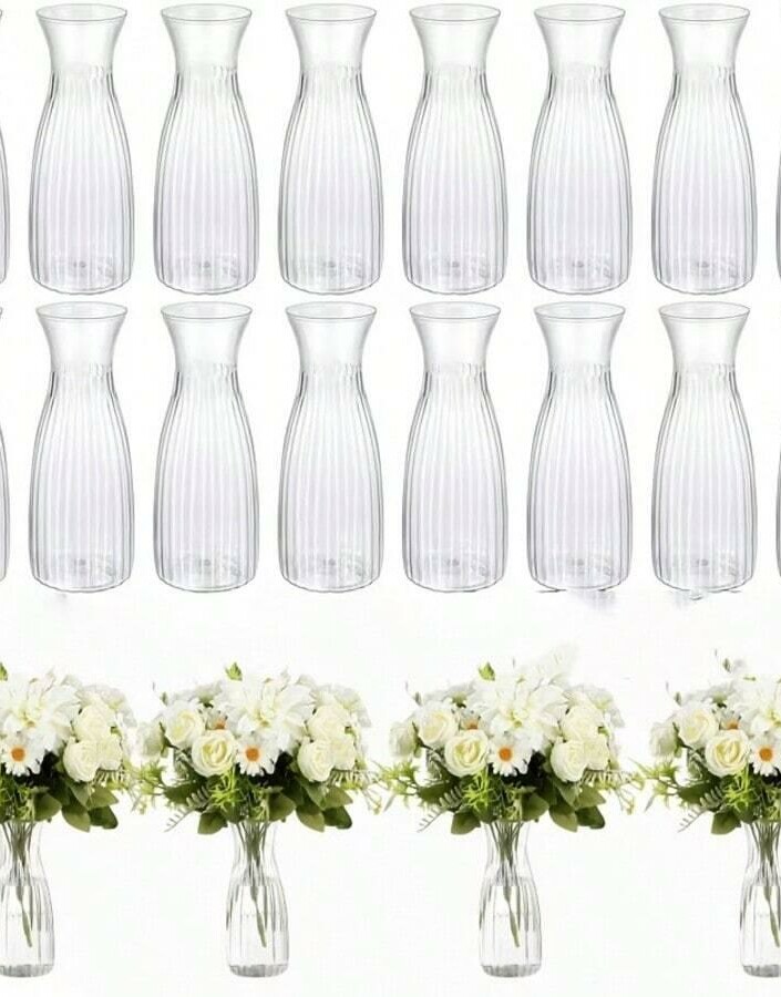 SHEIN PRZEZROCZYSTE WAZONY NA KWIATY 9-PACK S07