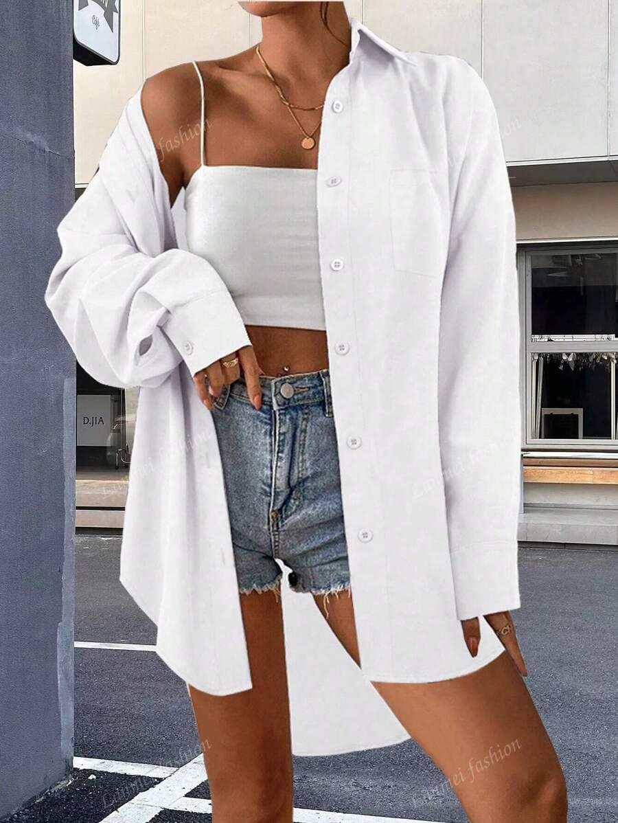 SHEIN BIAŁA KOSZULA GUZIKI S06__S