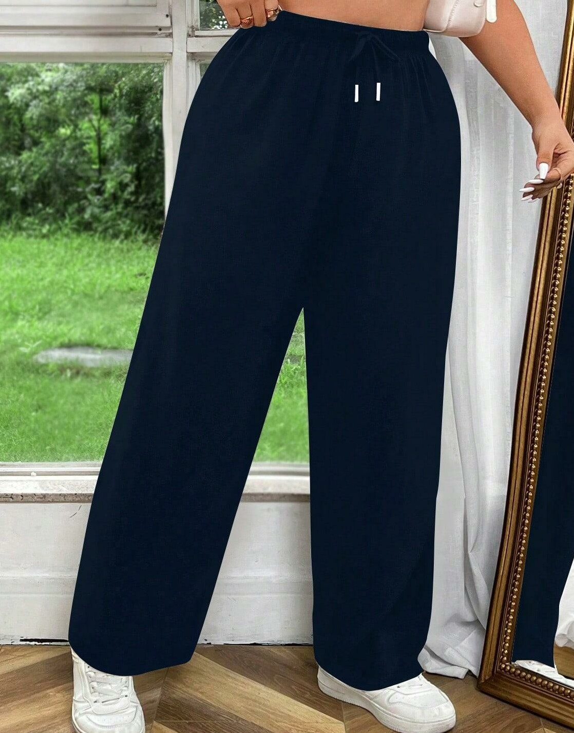 SHEIN GRANATOWE SPODNIE CASUAL S06__46