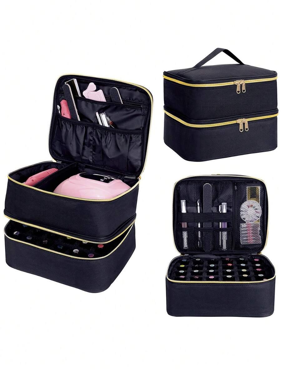 SHEIN CZARNA KOSMETYCZKA ZAMEK S07__18X20X24CM