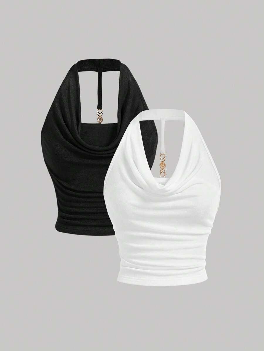 SHEIN TOP BEZ RĘKAWÓW 2-PACK S06__S