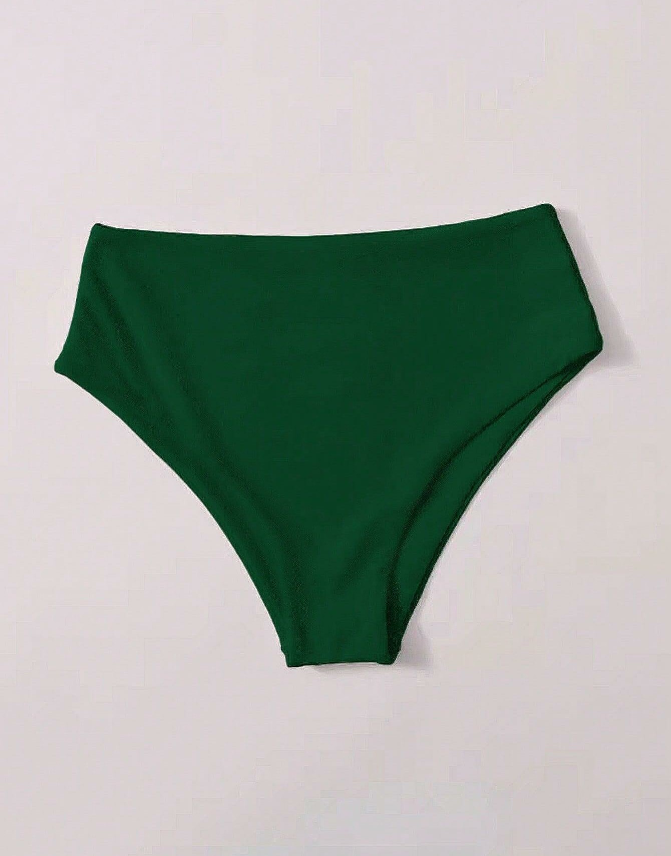 SHEIN ZIELONY DÓŁ OD BIKINI WYSOKI STAN S09__L