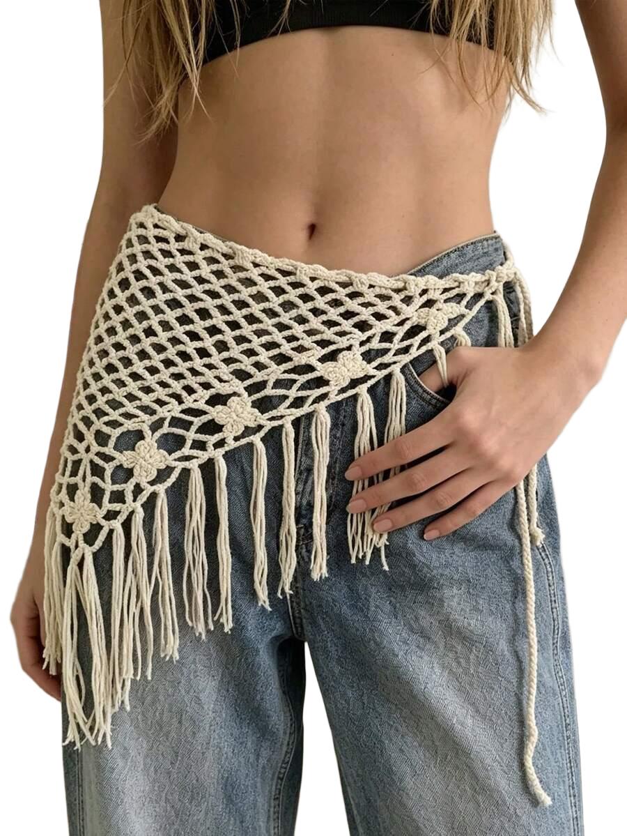 SHEIN BEŻOWA CHUSTA SPLOT S07__OS