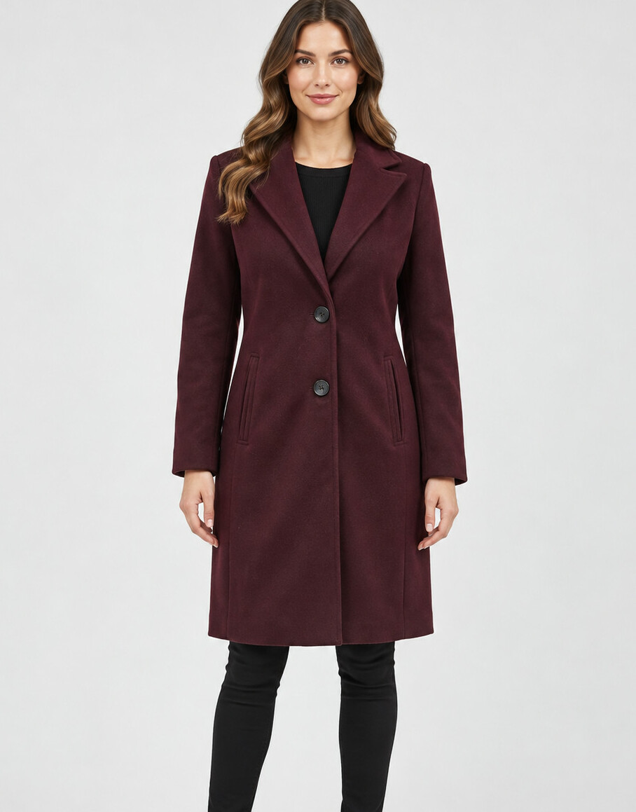SHEIN FIOLETOWY KLASYCZNY PŁASZCZ W01__XS