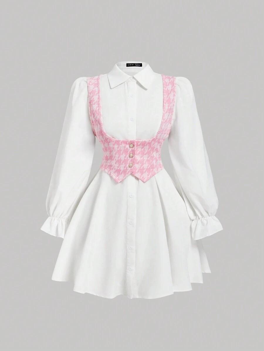SHEIN KOMPLET SUKIENKA KAMIZELKA S06__S
