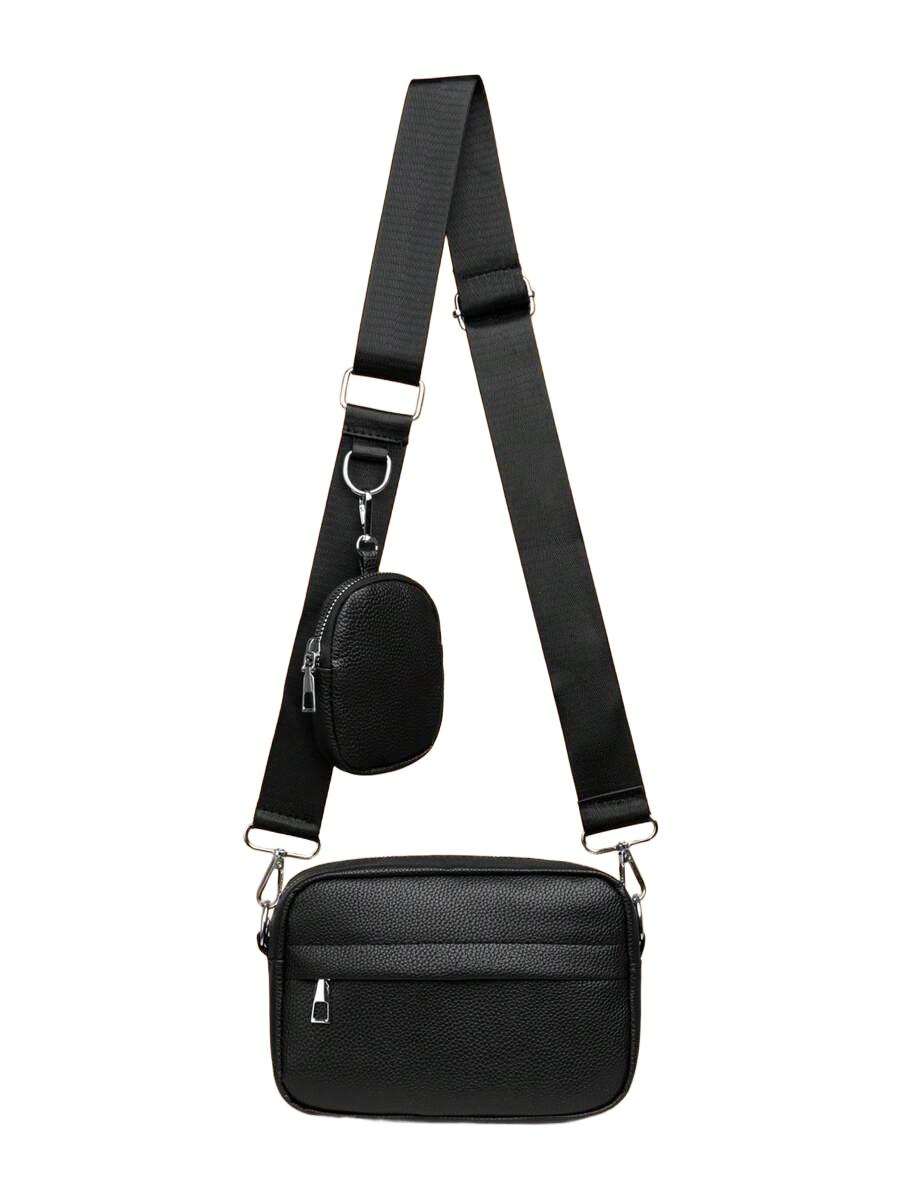 SHEIN CZARNA TOREBKA IMITACJA SKÓRY S07__20X6X14