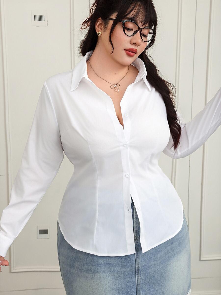 SHEIN BIAŁA KOSZULA GUZIKI S06__50
