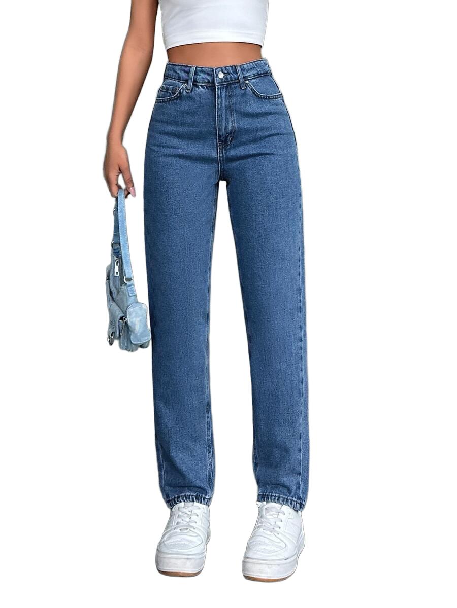 EURMUSE NIEBIESKIE SPODNIE JEANS S06__XL
