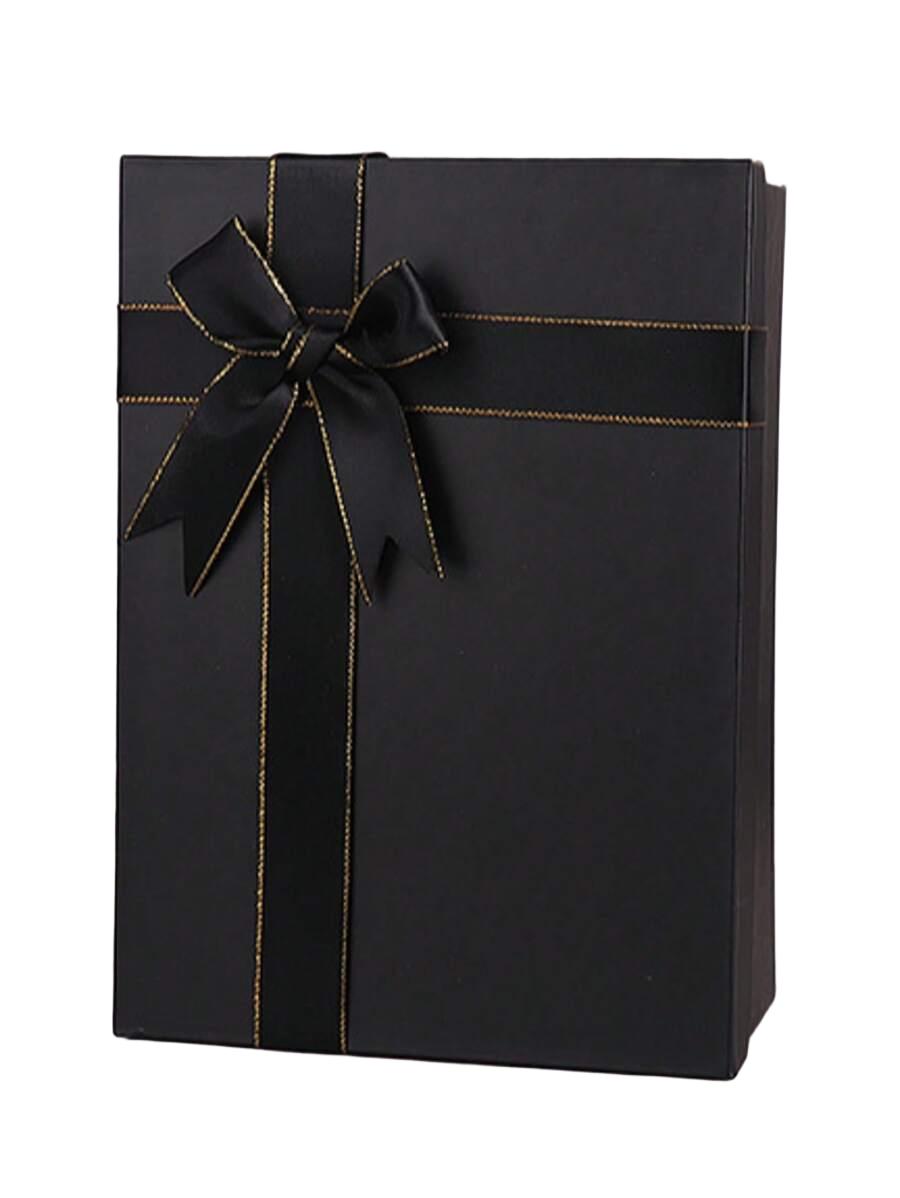 SHEIN CZARNE PUDEŁKO PREZENTOWE S07__33X25X12,5CM