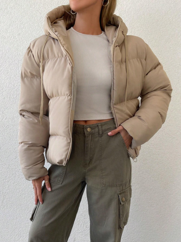 MODA BESI BEŻOWA KURTKA ZAMEK W01__S