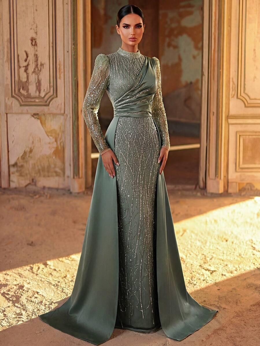 AUREIA ZIELONA MAXI SUKIENKA S06__M
