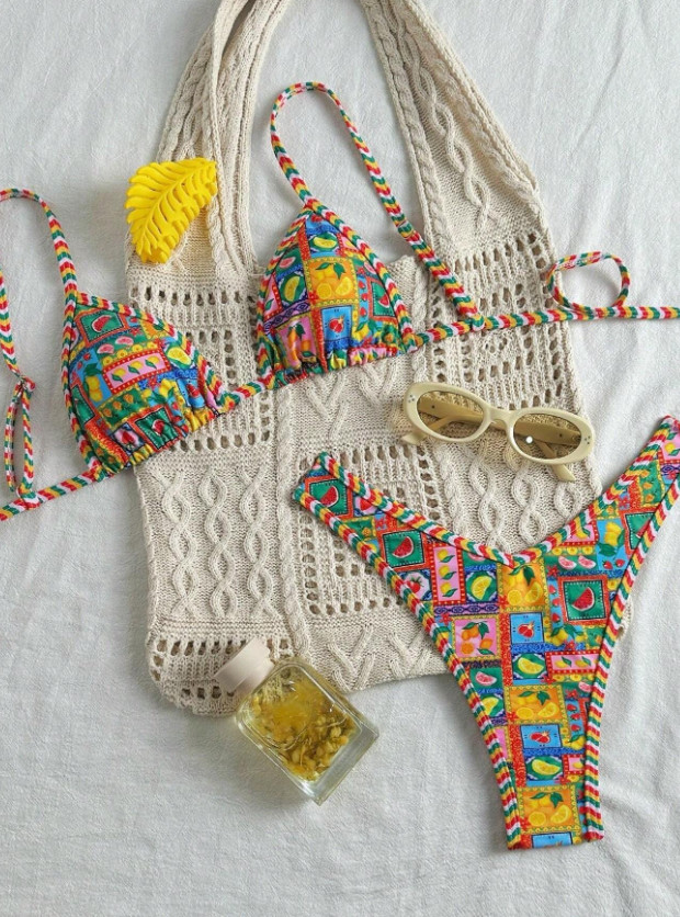 SHEIN DWUCZĘŚCIOWY STRÓJ KĄPIELOWY S09__S