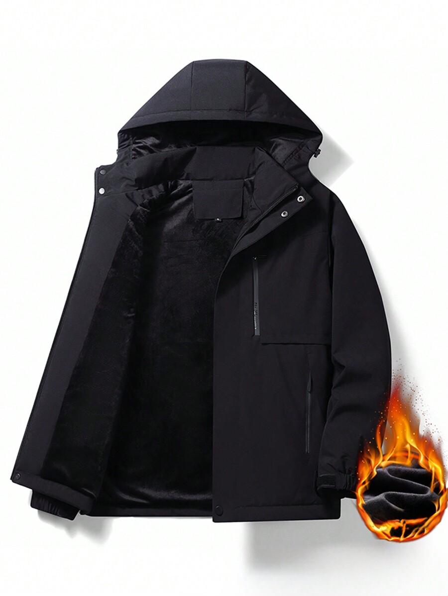 SHEIN CZARNA KURTKA KAPTUR W01__S