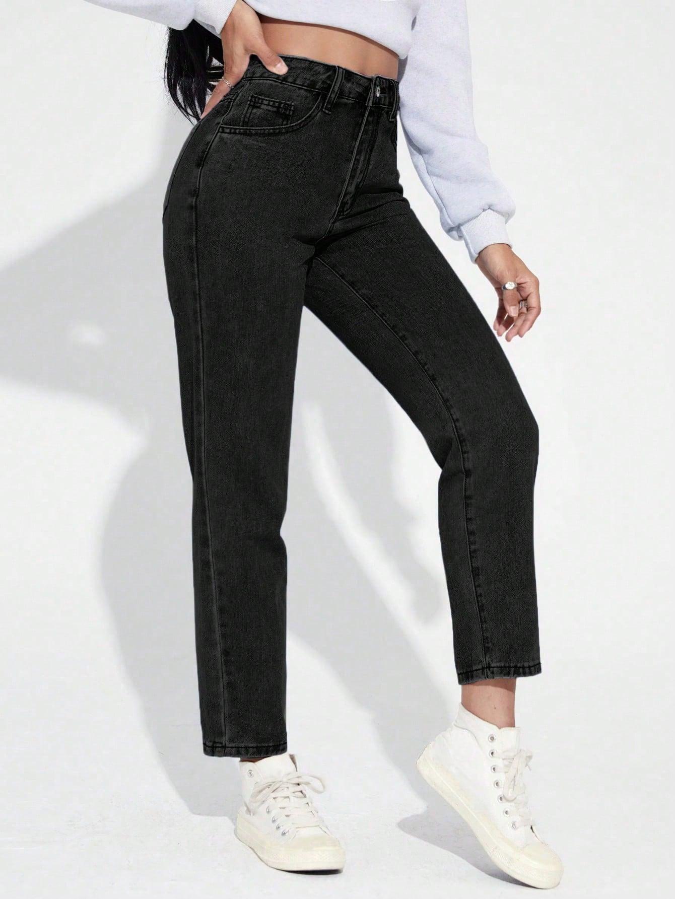 SHEIN CZARNE SPODNIE JEANS S06__M