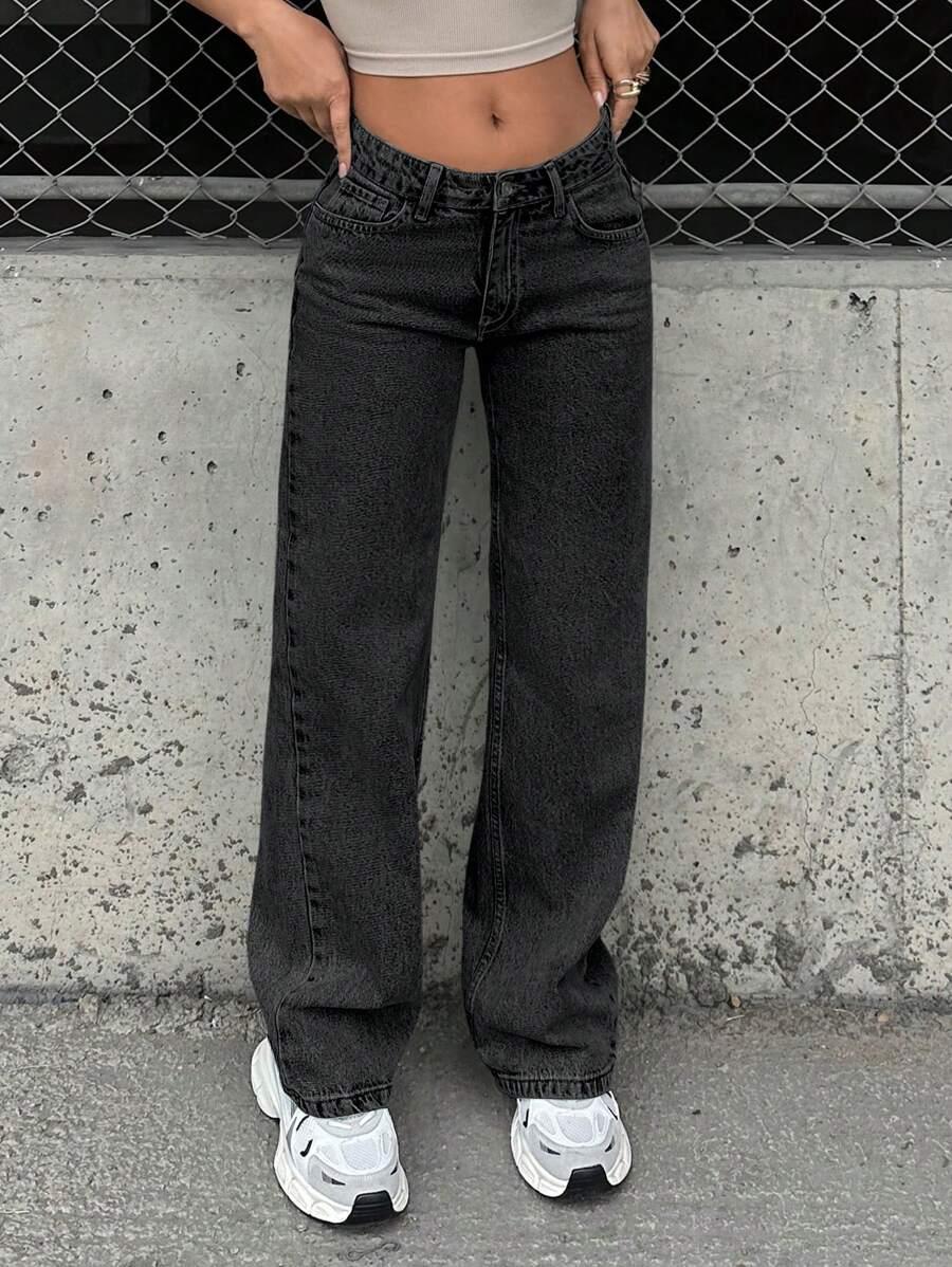 SHEIN SPODNIE JEANS CASUAL S06__S