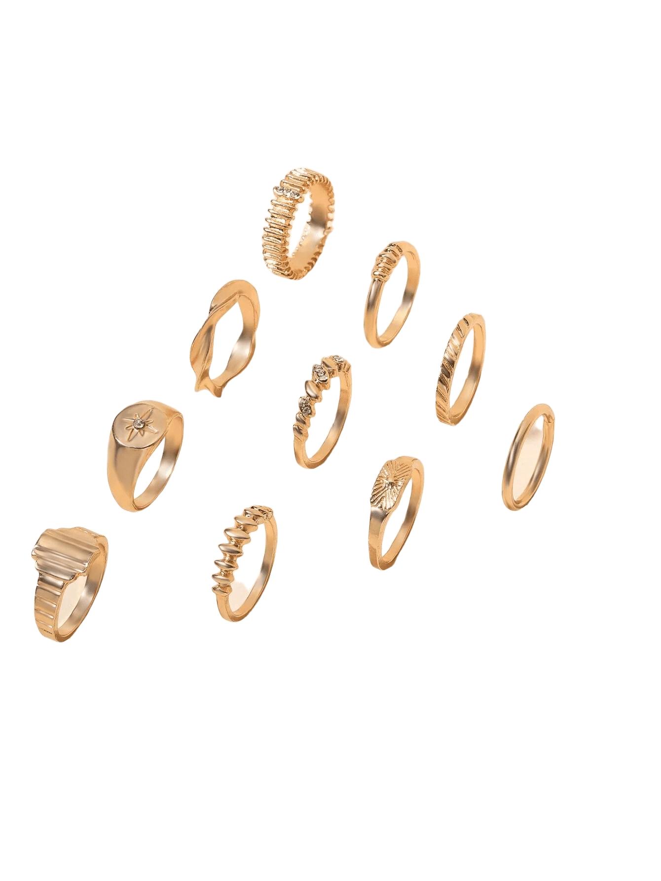 SHEIN PIERŚCIONKI ZDOBIENIA 10-PACK S07