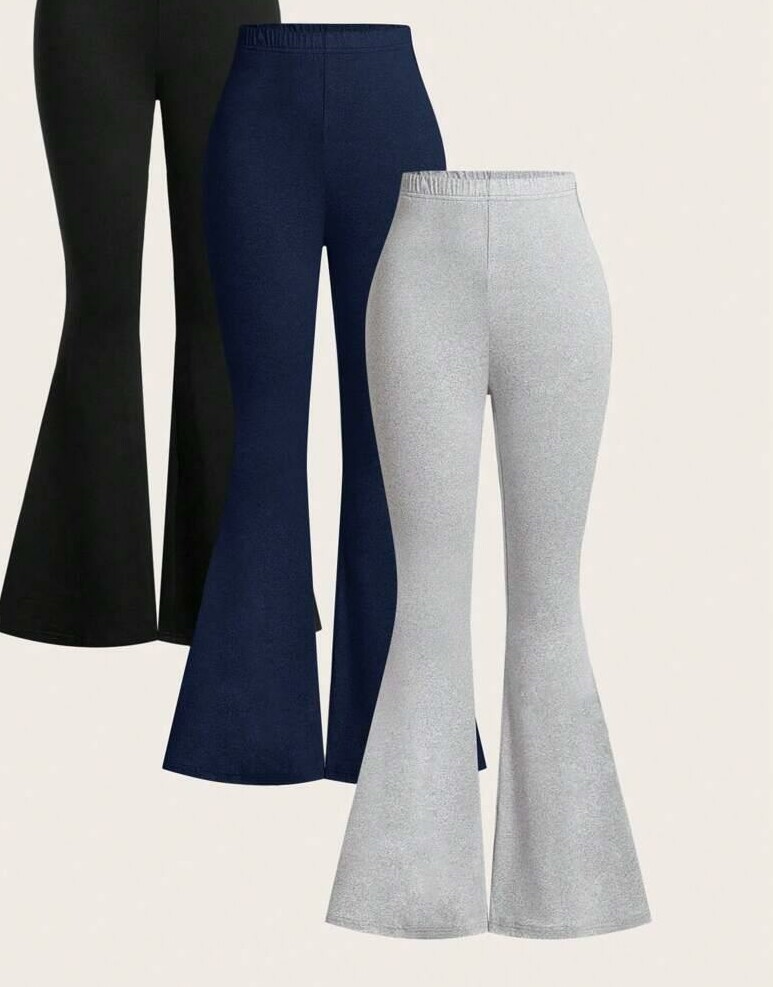 SHEIN LEGGINSY DZWONY WYSOKI STAN 2-PACK S06__L