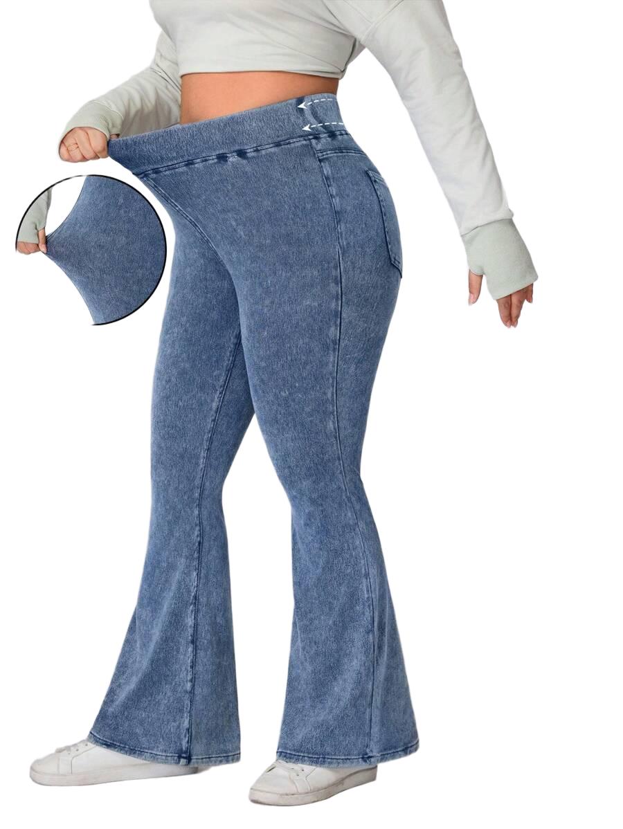 SHEIN NIEBIESKIE SPODNIE DZWONY S06__46