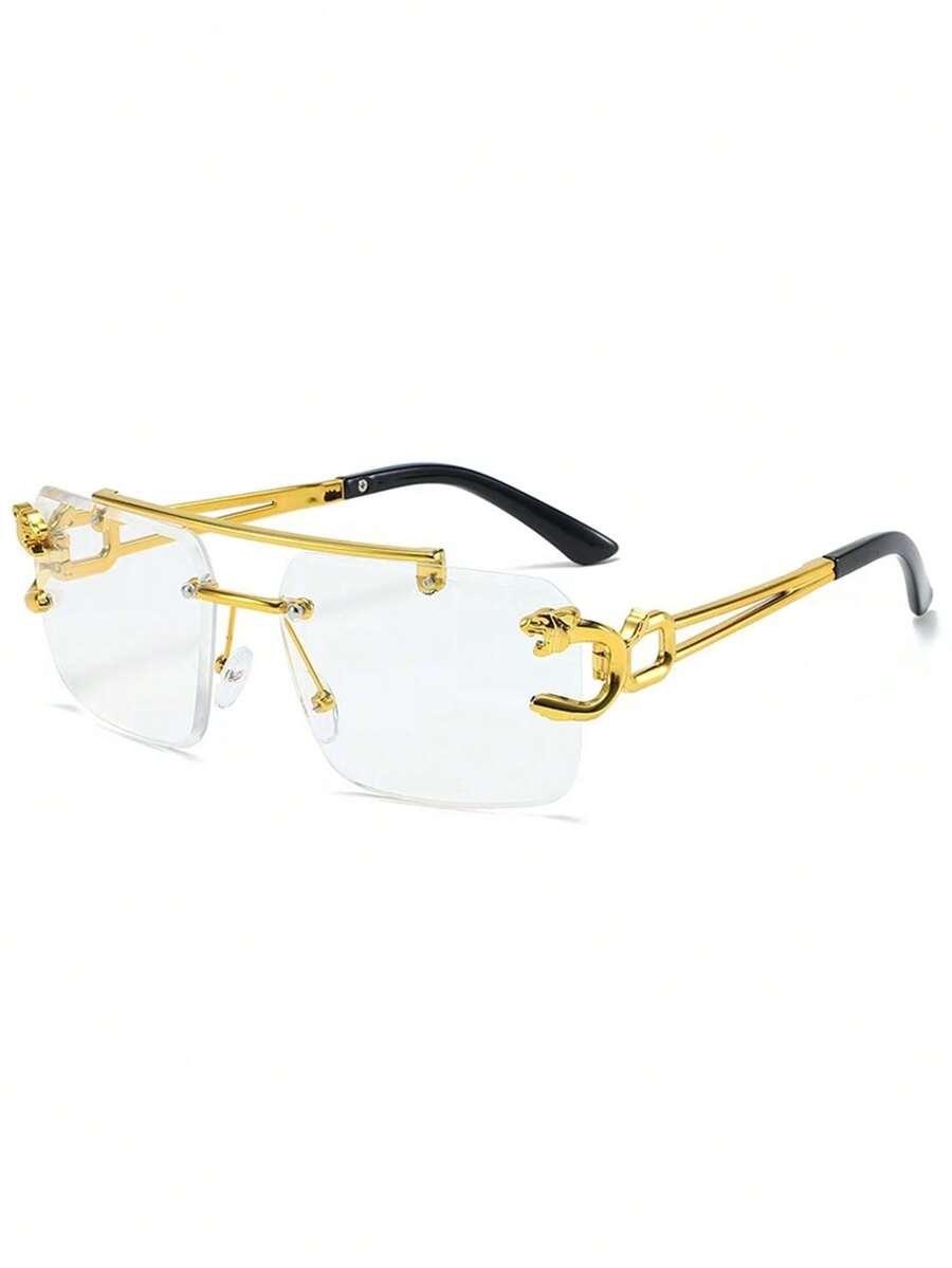 SHEIN ZŁOTE OKULARY ZERÓWKI S07