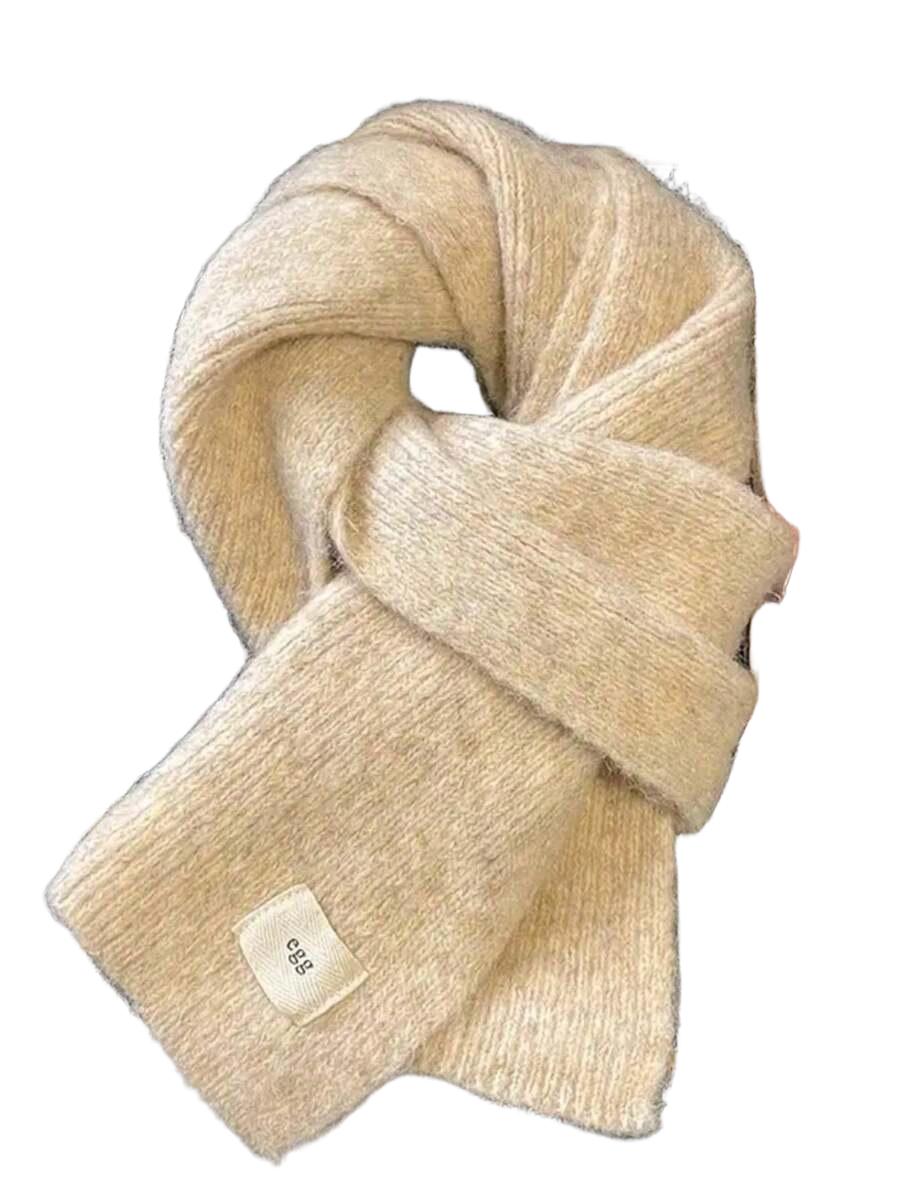 SHEIN BEŻOWY DZIANINOWY SZALIK W01__30X160CM