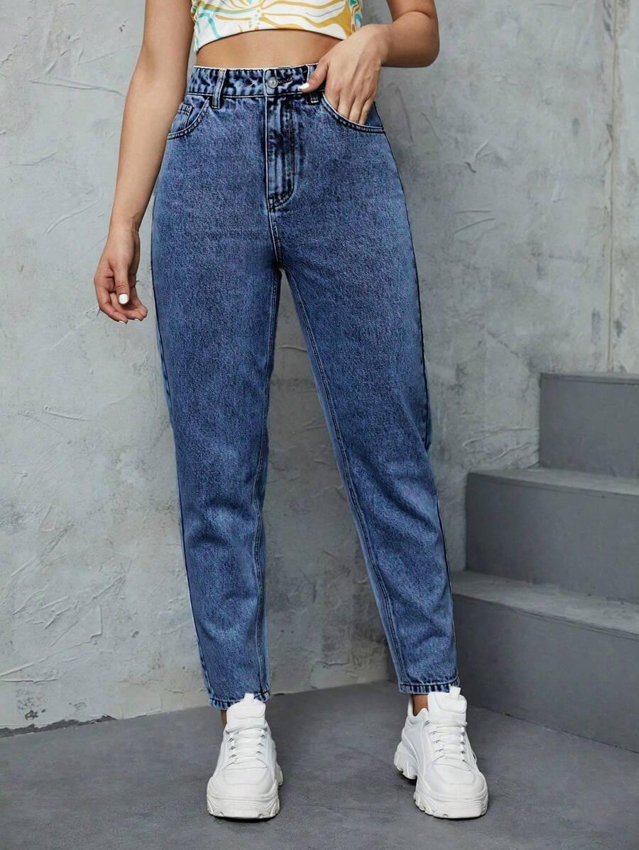 SHEIN NIEBIESKIE SPODNIE JEANS