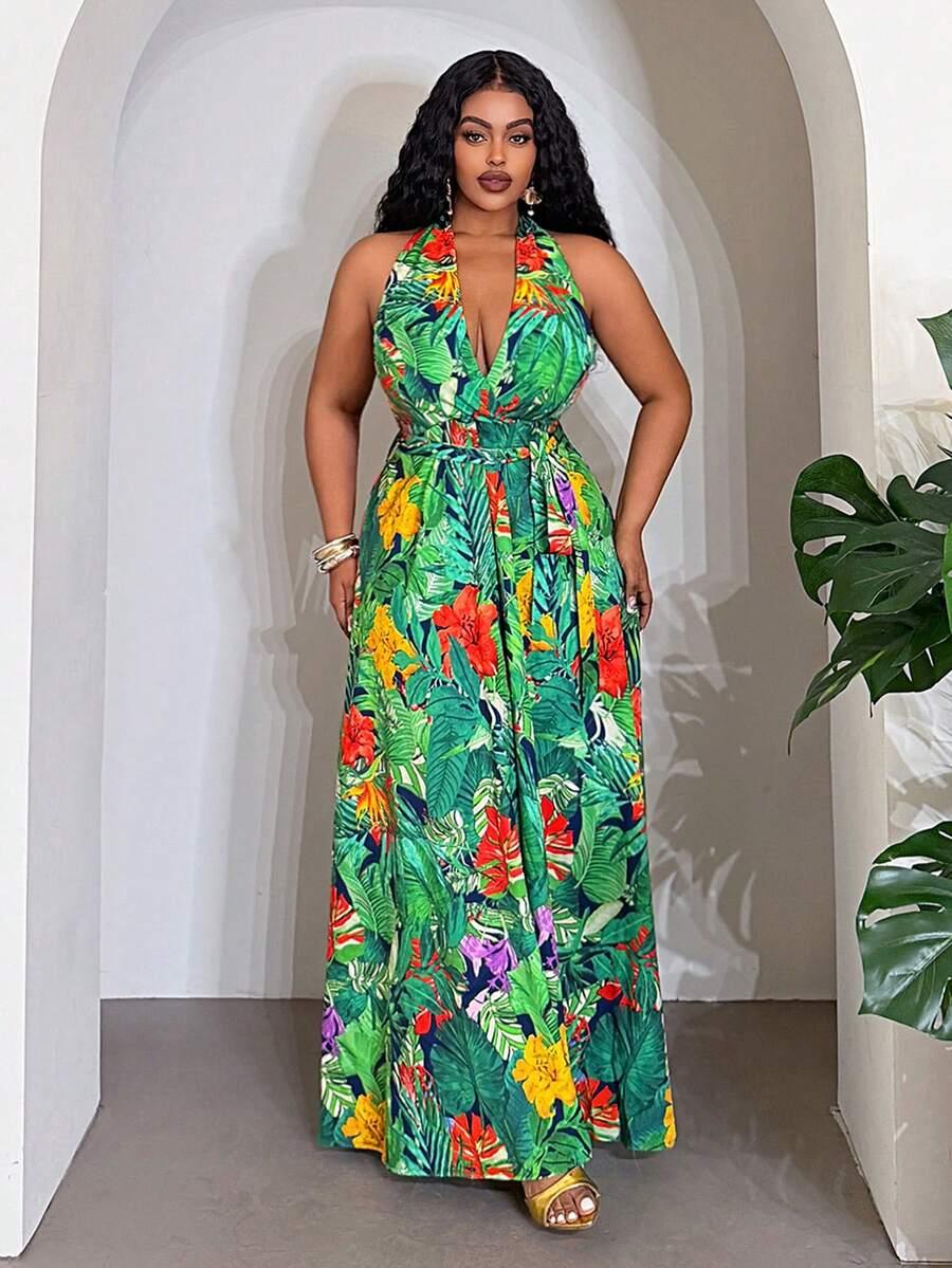 SHEIN MAXI SUKIENKA BEZ RĘKAWÓW WZÓR S06__48