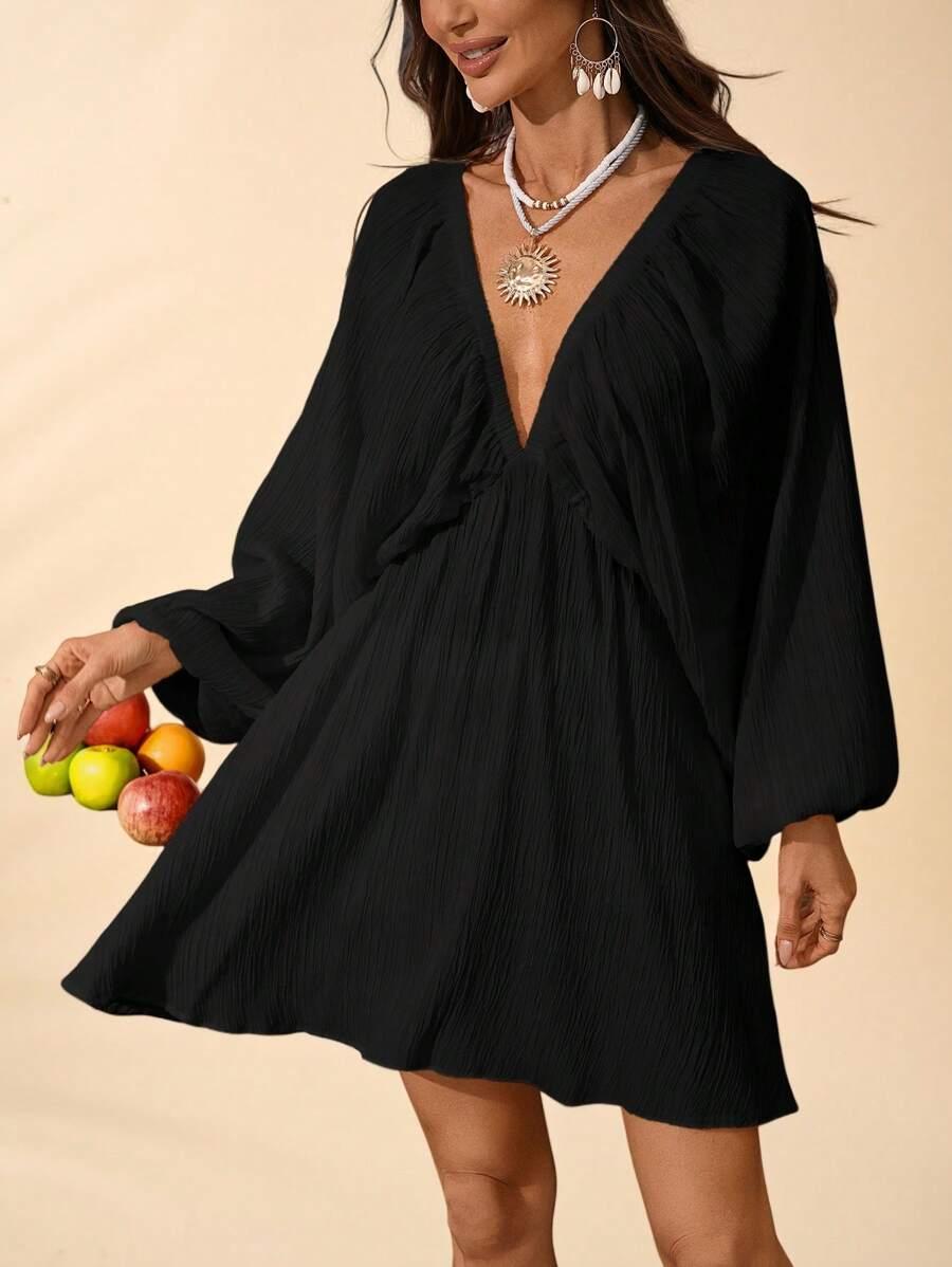 SHEIN CZARNA MINI SUKIENKA S06__M
