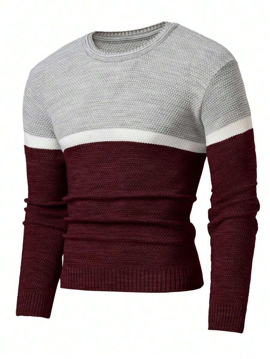 SHEIN SWETER DŁUGI RĘKAW PASKI S06__S