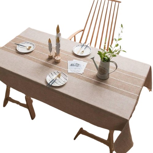 SHEIN BEŻOWY OBRUS FRĘDZLE S07__140X140
