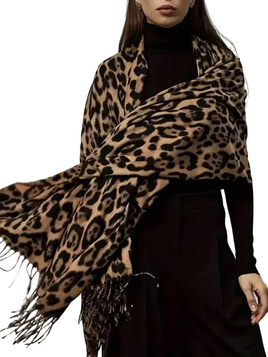 SHEIN SZALIK ANIMAL PRINT W01__30X190CM