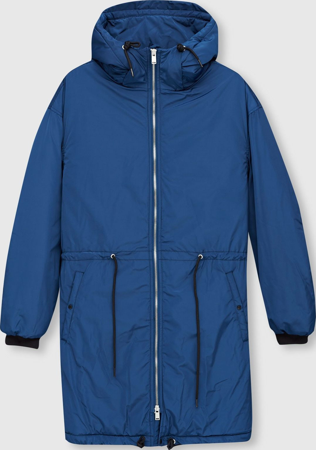 PULL&BEAR NIEBIESKA KURTKA Z KAPTUREM W01__L