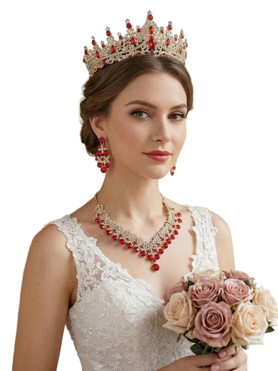 SHEIN KORONA KOLCZYKI NASZYJNIK S07