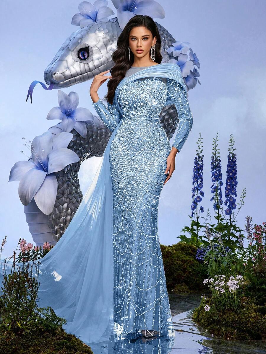 SHEIN MAXI SUKIENKA ZDOBIENIA S06__XL