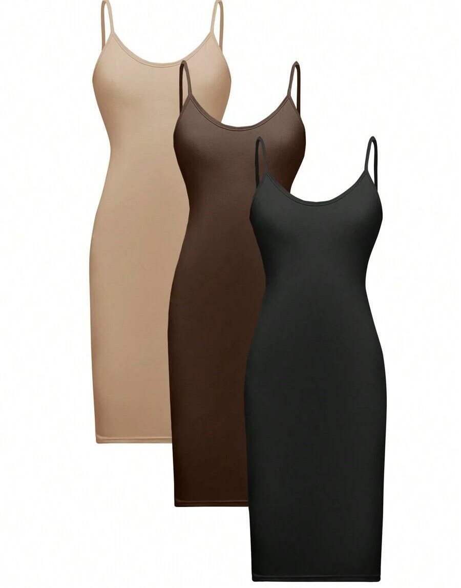 SHEIN SUKIENKA NA RAMIĄCZKACH OŁÓWKOWA 3-PACK S06__L