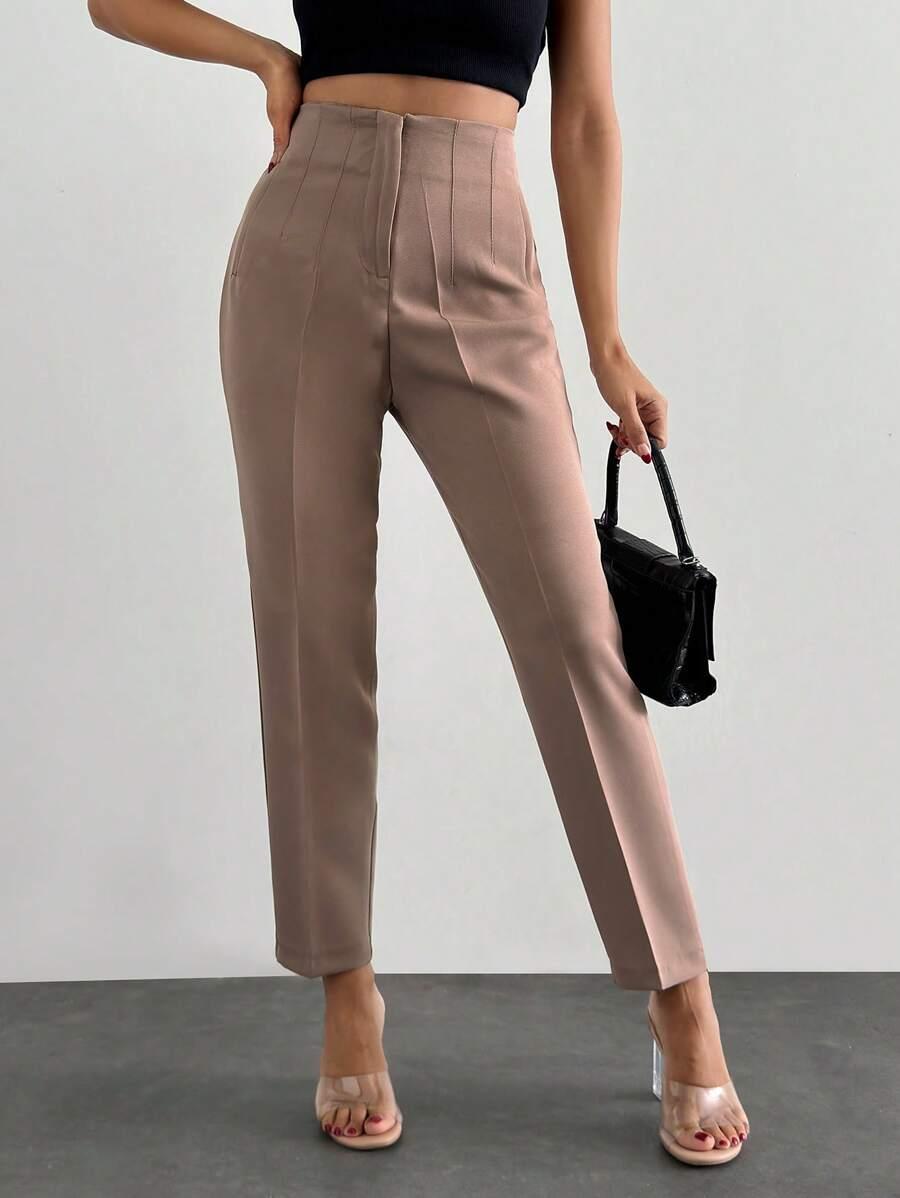 SHEIN BRĄZOWE SPODNIE CASUAL S06__XL