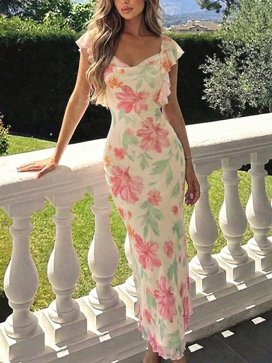 SHEIN SUKIENKA MAXI W KWIATY S06__S