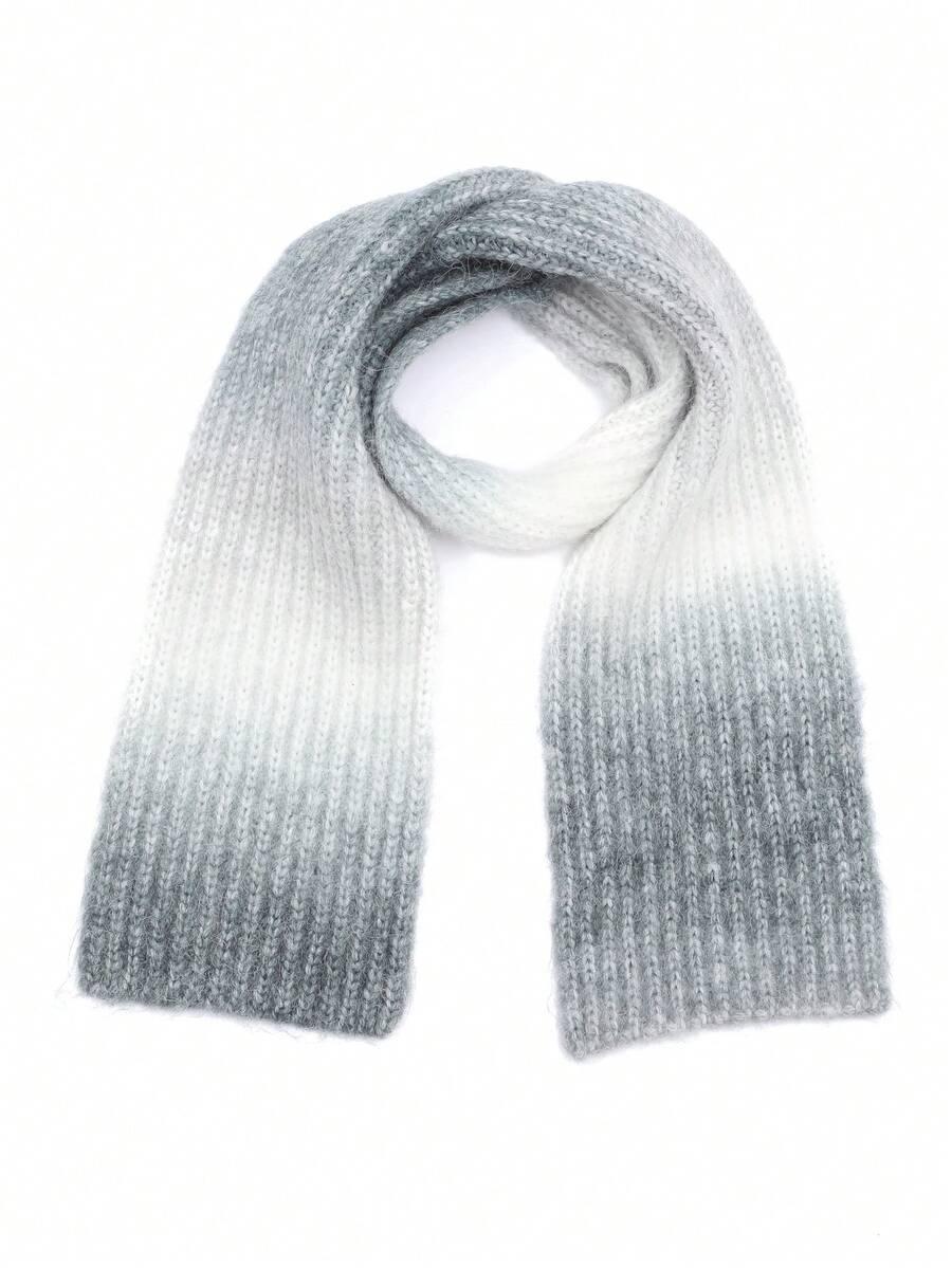 SHEIN SZARY DZIANINOWY SZALIK W01__14X112CM