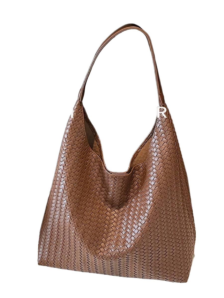 SHEIN BRĄZOWA KLASYCZNA TOREBKA S07__31X35CM