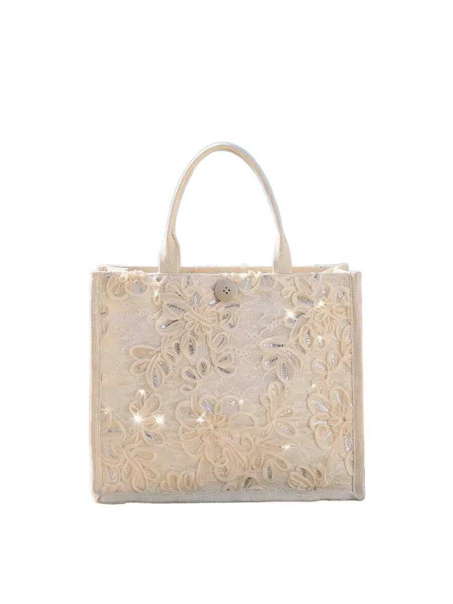 SHEIN KREMOWA TOREBKA NA RAMIĘ S07__33X28