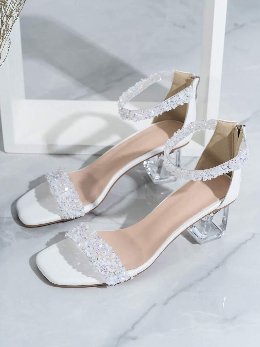 SHEIN BIAŁE SANDAŁY OBCAS PK01__36,5