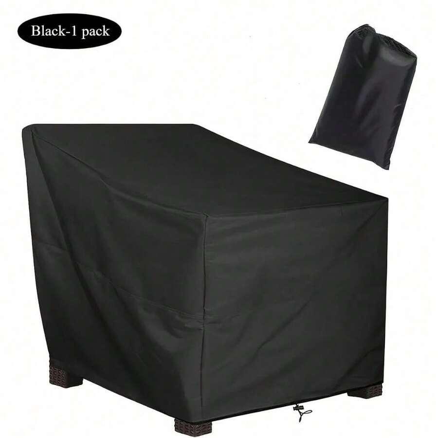 SHEIN CZARNY POKROWIEC NA KRZESŁO OGRODOWE S07__89X89X120CM