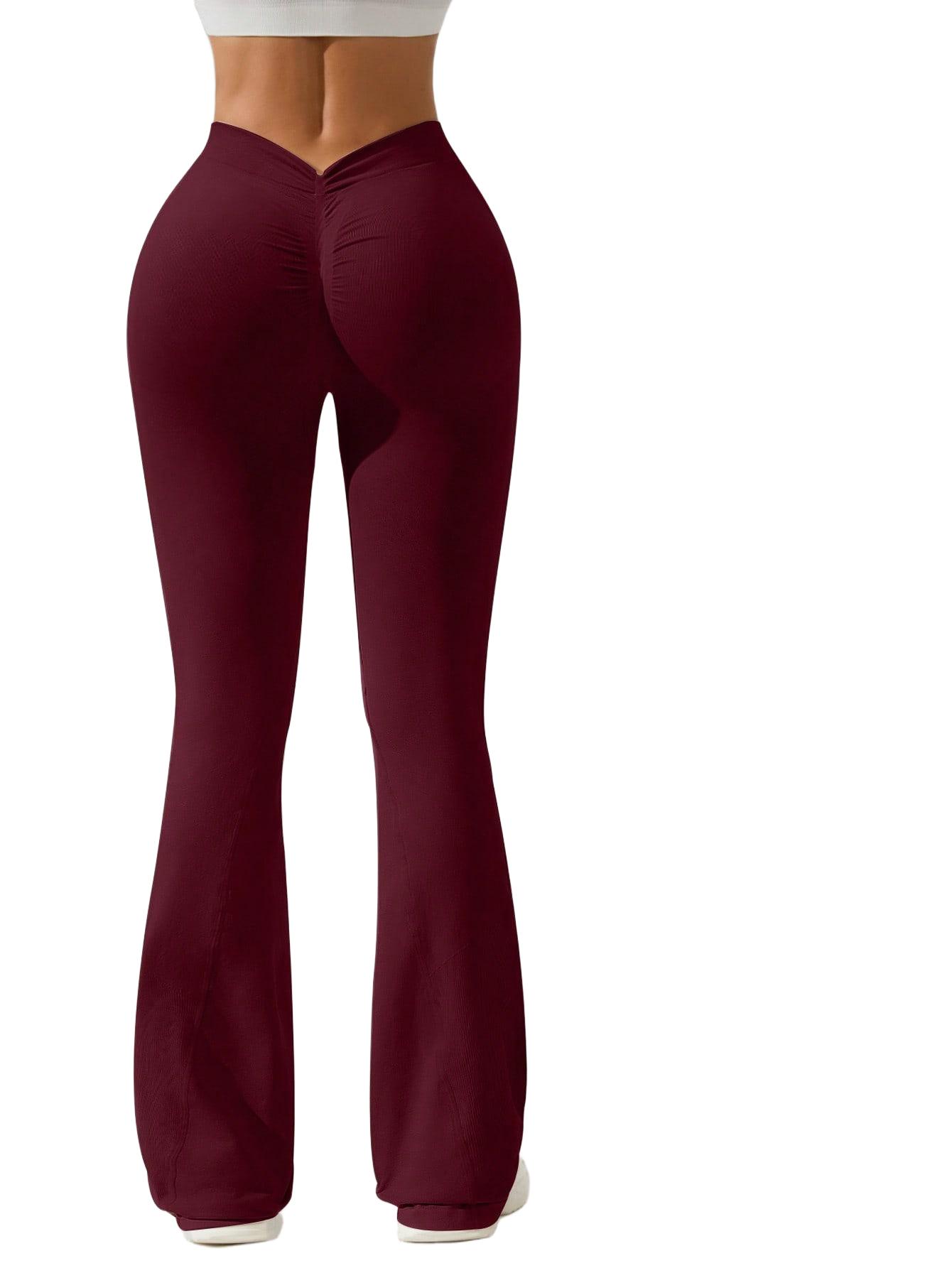 SHEIN BORDOWE LEGGINSY ROZSZERZANA NOGAWKA S06__S