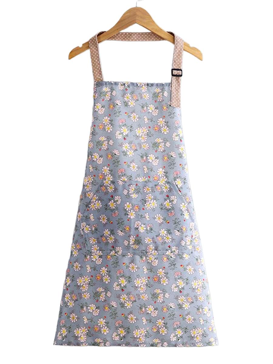 SHEIN FARTUCH KUCHENNY WZÓR KWIATY S07__